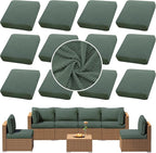 Outdoor Cushion Covers Set, Replacement by SUKAIKEQA
