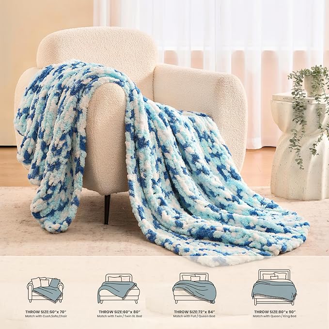 L'AGRATY Chunky Knit Throw Blanket - Image 5