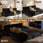 KEIKI 94.5" King Pull-Out Sofa Bed, 3-in-1 Convertible Couch - Image 4