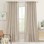 RYB HOME Linen Semi Sheer Curtains by RYBHOME