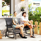 Outsunny 2-Person Outdoor Glider Bench, Patio Double Swing Rocking Chair - Image 2