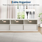 GarveeHome 70in TV Stand for TVs up to 85", Mid Century Modern Entertainment - Image 8