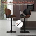civama Bar Stools Set of 2 for Kitchen Counter, Adjustable Bar Height Chairs - Image 3