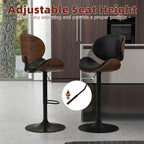 civama Bar Stools Set of 4 for Kitchen Counter, Adjustable Bar Height Chairs - Image 3