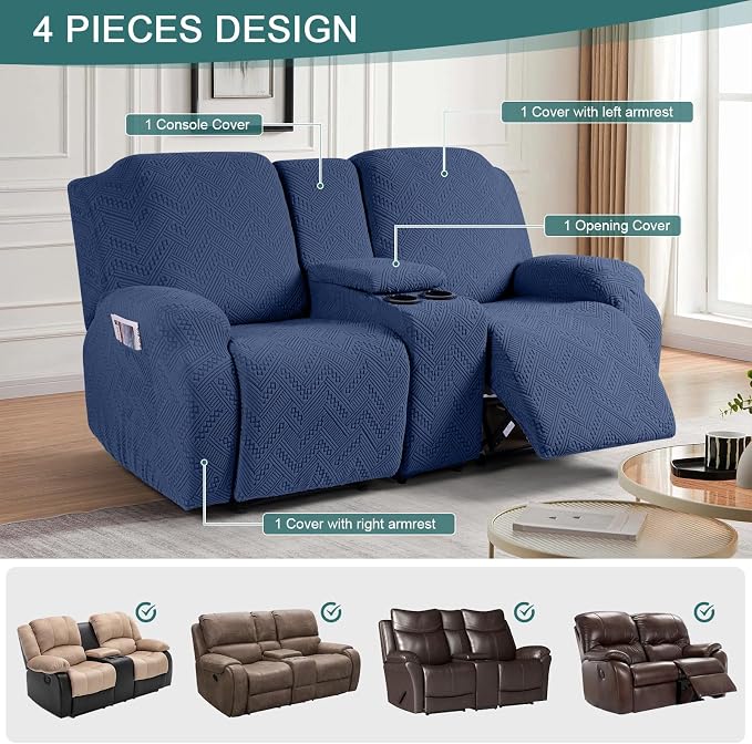 Ruaozz Loveseat Recliner Covers - Image 4
