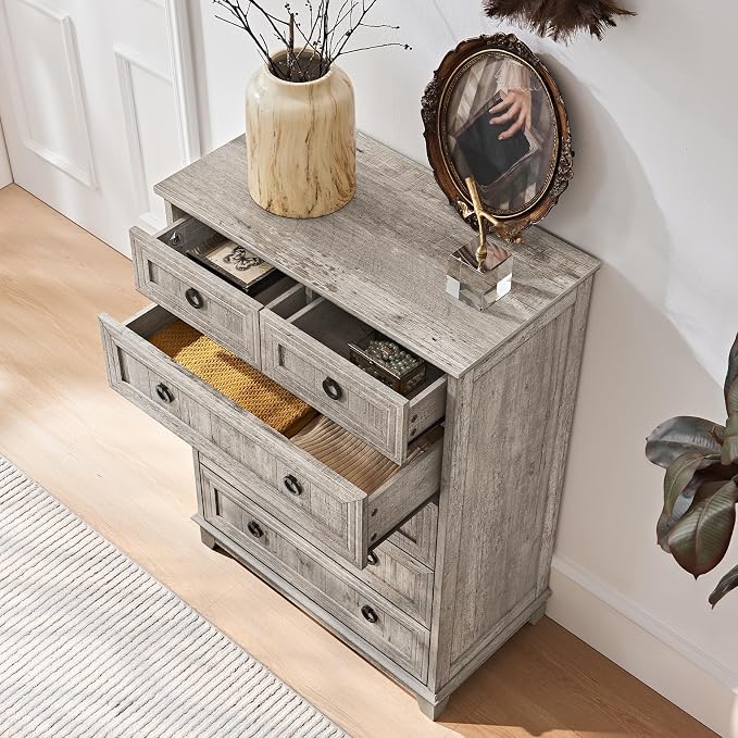 Joaxswe Farmhouse 6 Drawer Dresser - Image 4