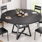 Jocoevol 51'' Round Dining Table, Kitchen Dining Room Circle Dinner Pedestal by JOCOEVOL