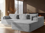 108" Oversized Cloud Sectional Couch, Comfort L Shaped Boneless Couch by VYUXWO
