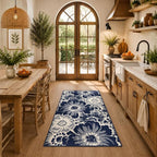 Findosom Washable Area Rug 3x5, Non Slip High-Low Textured Floral Rugs - Image 6