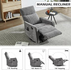 Trustyue Swivel Rocker Recliner Chair, 360° Swivel Recliner - Image 4