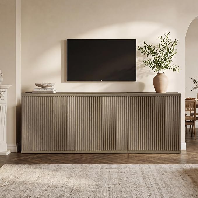 SICOTAS Buffet Cabinet with Storage Accent Sideboard Modern Credenza with Doors - Image 6