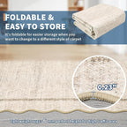 GarveeHome Scalloped Round Rugs 6 ft Washable Area Rug - Image 7