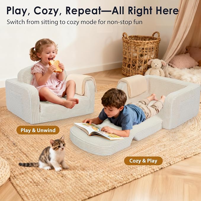 Foryoomi 2 in 1 Convertible Kids Couch - Image 6
