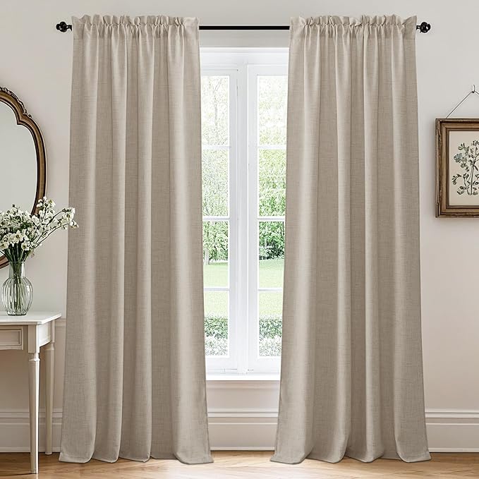 RYB HOME Sheer Curtains 108 inches, Extra Long Floor to Ceiling Curtains | by RYBHOME