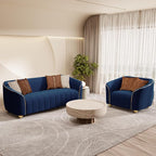 3-Piece Luxury Velvet Sofa Set for Living Room, Elegant Design Couch Set - Image 7