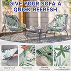 CALBODE 8 Pcs Stretch Indoor/Outdoor Seat Cushion Covers, Washable Reusable - Image 3