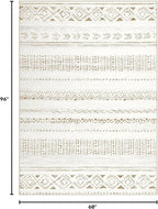 cotiled Boho 5x8 Area Rugs for Living Room: Soft Moroccan Washable Rug | Solve - Image 2