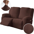 Genina Recliner Loveseat Covers, Stretch Reclining Sofa Covers, 2 Seater Couch - Image 7