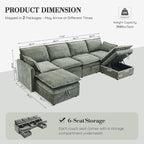 112.6" Modular Sectional Cloud Couches - Image 2