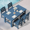 SERWALL Outdoor Dining Table Set, 67‘’ HDPE Patio Dining Set by SERWALL