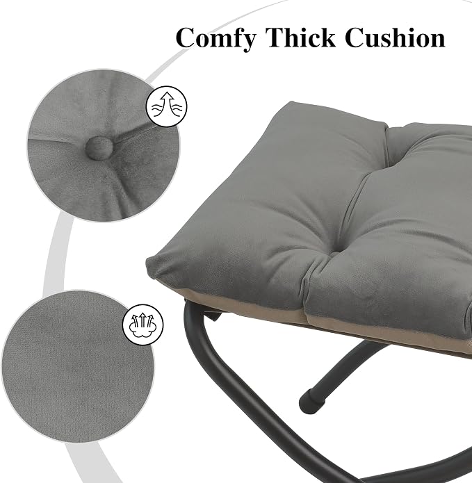 15" Folding Ottoman, Foldable Footrest Stool, Small Foot Stool - Image 5