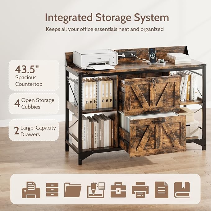 44" File Cabinet, Lateral Filing Cabinet - Image 5