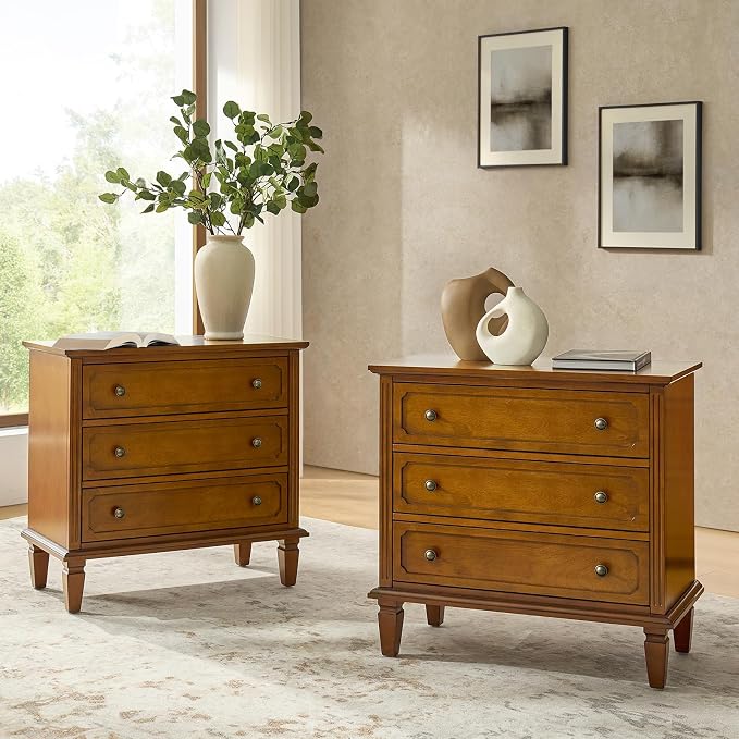 HULALA HOME 3 Drawer End Table by HULALAHOME