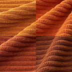 MIULEE Fall Corduroy Decorative Throw Pillow Covers Orange Rust 18x18 | Set of 4 - Image 7