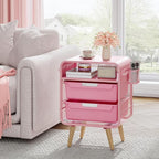 SYKIARIOL Pink Nightstand, Cute End Table - Image 8