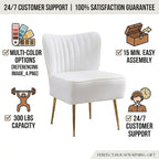 Modern Velvet Accent Chairs Set of 3, Comfy Slipper Chair - Image 6