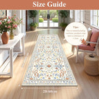 Yamaziot 2x6 Washable Hallway Runner Rug Non Slip Carpet, Colorful Beige | Soft - Image 2