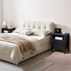 21" Fluted Nightstand with Charging Station – Modern Bedside Table with 2 - Image 6
