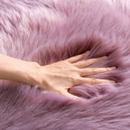 SERISSA 2x6 Fluffy Light Purple Faux Fur Area Rug - Image 4
