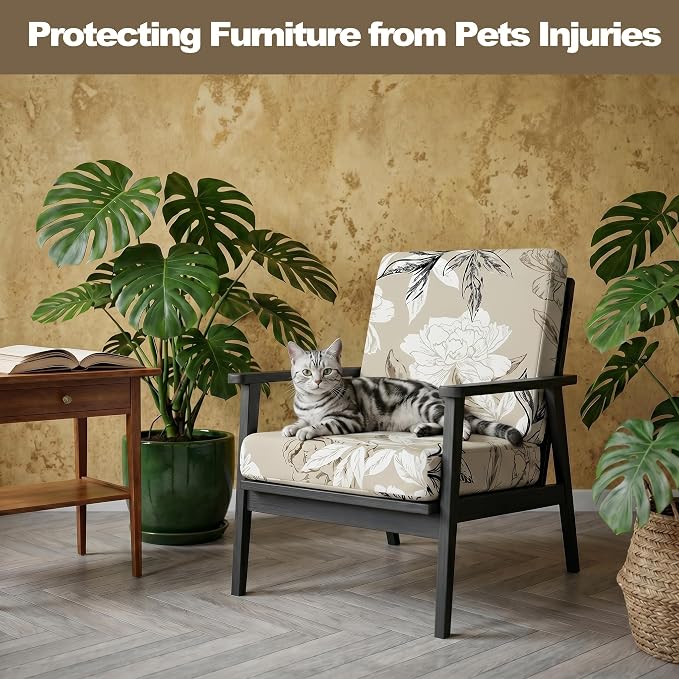 CALBODE 12Pcs Outdoor Stretch Cushion Covers, Waterproof Outdoor Chair Floral - Image 6