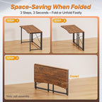 Huuger Folding Desk for Small Spaces, 39.3 Inch Foldable Computer Table - Image 7