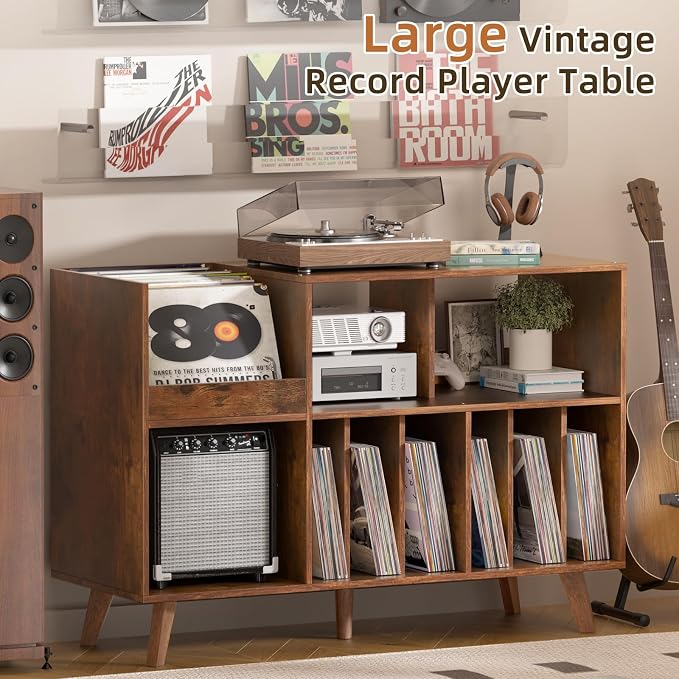 LELELINKY Large 48'' Record Player Stand - Image 9
