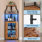 GarveeHome Corner Bar Wine Cabinet - Image 7