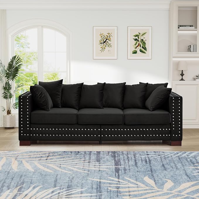 84.5"W Mid Century Modern Couch - Image 8