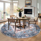 SERISSA 6ft Washable Non Slip Round Boho Area Rug - Image 2