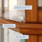 BELLEZE Lighted Curio Cabinet Corner Display Case - Image 6