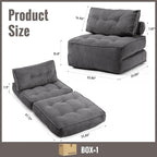 Folding Sofa Bed Convertible Sleeper Chair 33" - Image 2