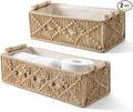 Mkono Macrame Storage Baskets Boho Decor Box Handmade Woven Decorative by Mkono