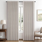 MIULEE 100% Blackout Linen Curtains by MIULEE