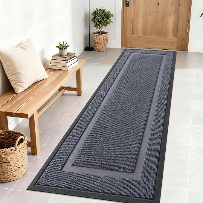 OLANLY Front Door Mat Outside 71x23, All-Season Heavy-Duty Rubber Doormat | by OLANLY