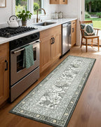 GarveeHome Provence Fog 2x6 Washable Kitchen Runner Rugs Non Slip Vintage Boho - Image 2