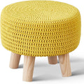 Wimarsbon Small Ottomans, 100% Hand Knitted Pouf, Round Footrest by Wimarsbon