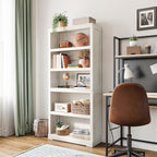 LINSY HOME 5-Shelf Bookcase, Bookshelves Floor Standing Storage Shelves 68 in - Image 2