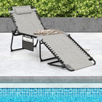 GYMAX Lounge Chair for Outside, 440lbs 27” Oversize Folding Beach Tanning - Image 9