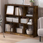 Furinno DALY Book Shelf, 8-Cube Bookshelf, Horizontal Cube Storage Organizer - Image 2