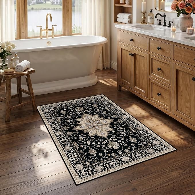 RELEANY Washable Area Rug, Small 2'6"x4', Water Repellent, Pet Friendly by RELEANY